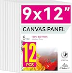 PHOENIX Painting Canvas Panels 6X6 Inch, 24 Bulk Pack 8 Oz Triple Primed Cotton Acid Free Canvases for Painting, White Blank Flat Canvas Boards for Acrylic, Oil, Watercolor & Tempera Paints