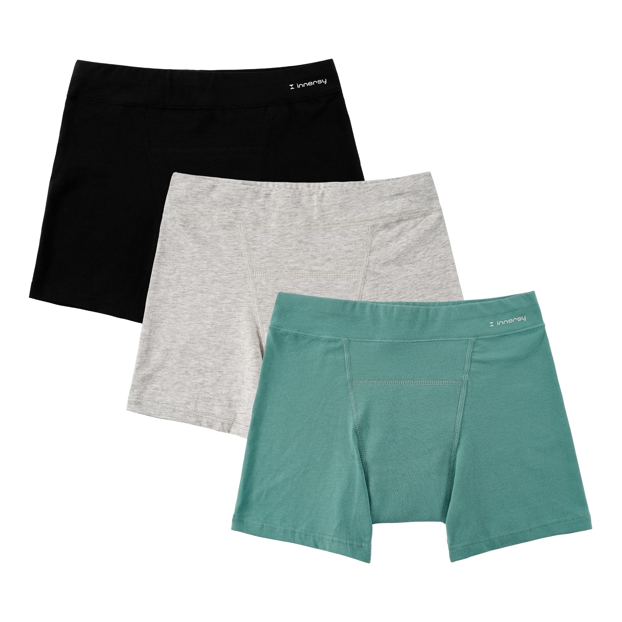 INNERSY Bragas Menstruales Niña Calzoncillos para Niñas Culotte Boxer Adolescentes 8-16 Años 3 Pack