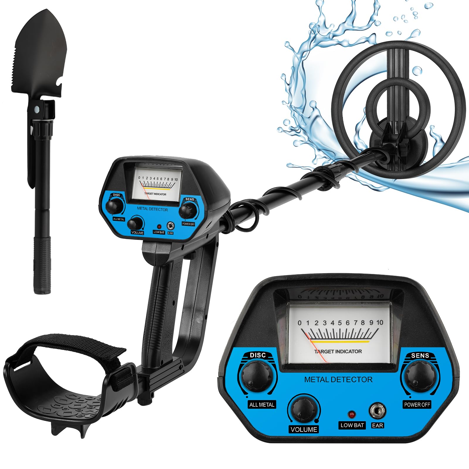 Metal Detector Professionale Con Bobina Impermeabile - Per Adulti E Bambini Con Pala - Foto 4