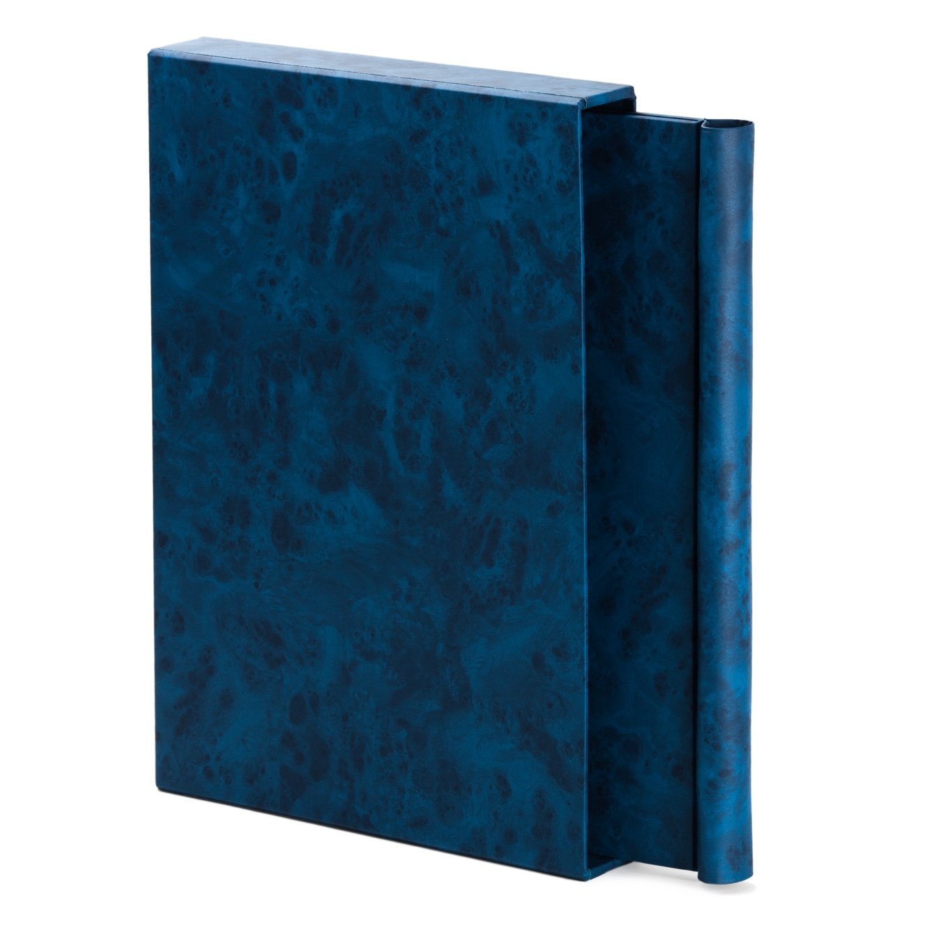 Springback Binder with matching slipcase A4 Portrait in Blue Walnut Effect 1-250 pages