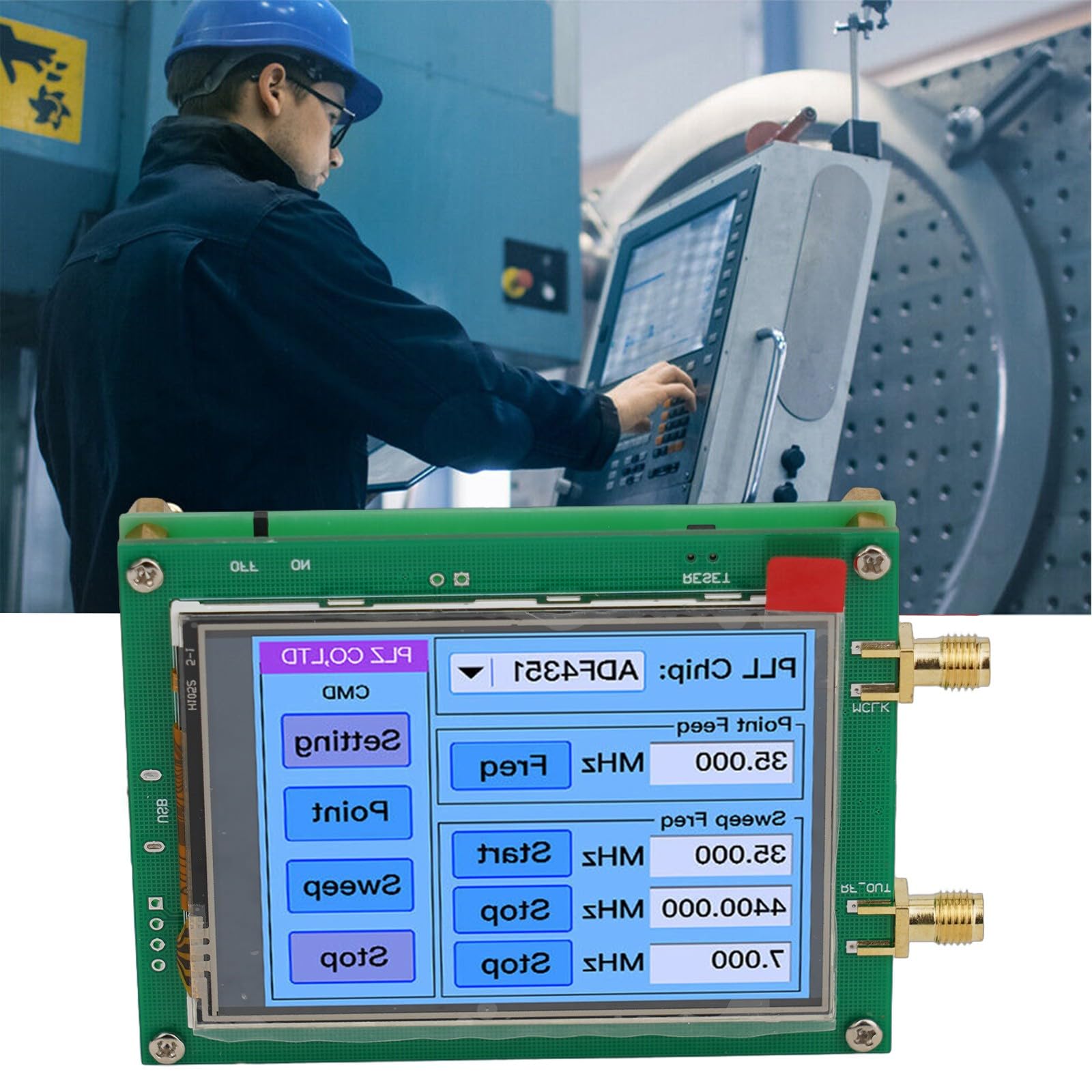 ADF4351 Modulo generatore di segnale RF 35MHz-4.4GHz PLL Sweep Sintetizzatore di frequenza con per uscita sma per test elettronici fai da te