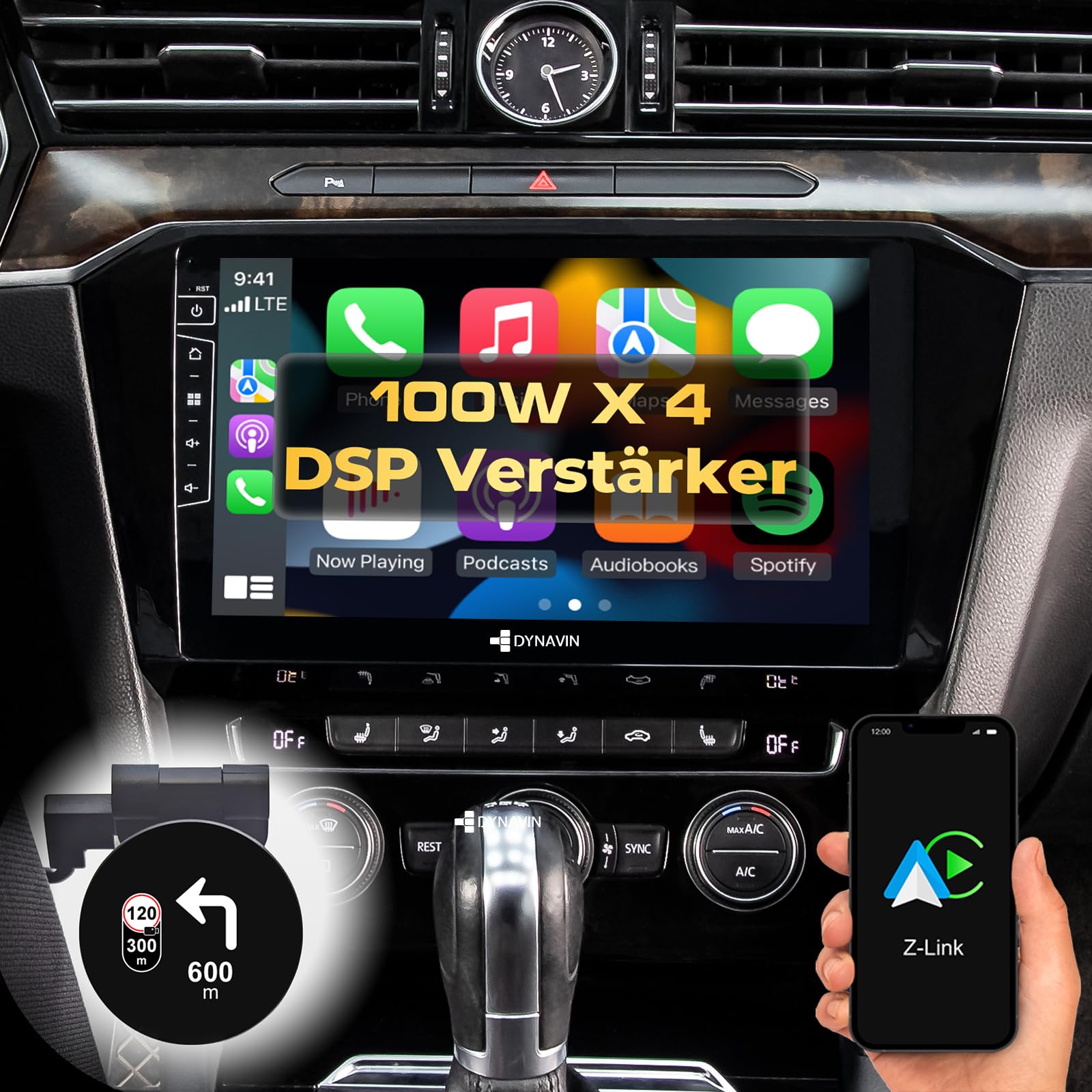 DYNAVIN Android Autoradio GPS pour VW Passat B8: 10,1 Pouces OEM Radio avec Wireless CarPlay et Android Auto | Head-up Display | Dab+ Radio: D9-55 Premium Flex