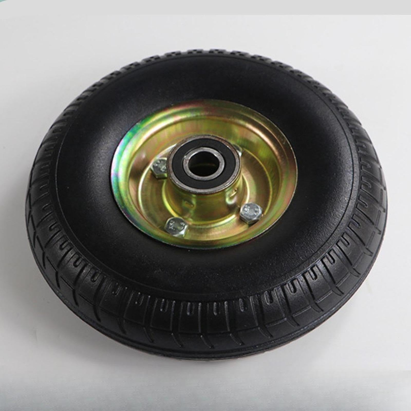 245 mm 3.50-4 Vollgummireifen, Radbreite 2,6 Zoll, Zubehör, pannensicherer Ersatz für Handwagen, einfache Montage, Lagerloch 20mm