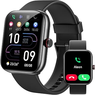 Yoever IDW20 Smartwatch for Men Women: Built-in Alexa, Bluetooth Calling, 1.91" HD Fitness Tracker, 100+ Sports Modes, IP68 Waterproof, Health Monitor