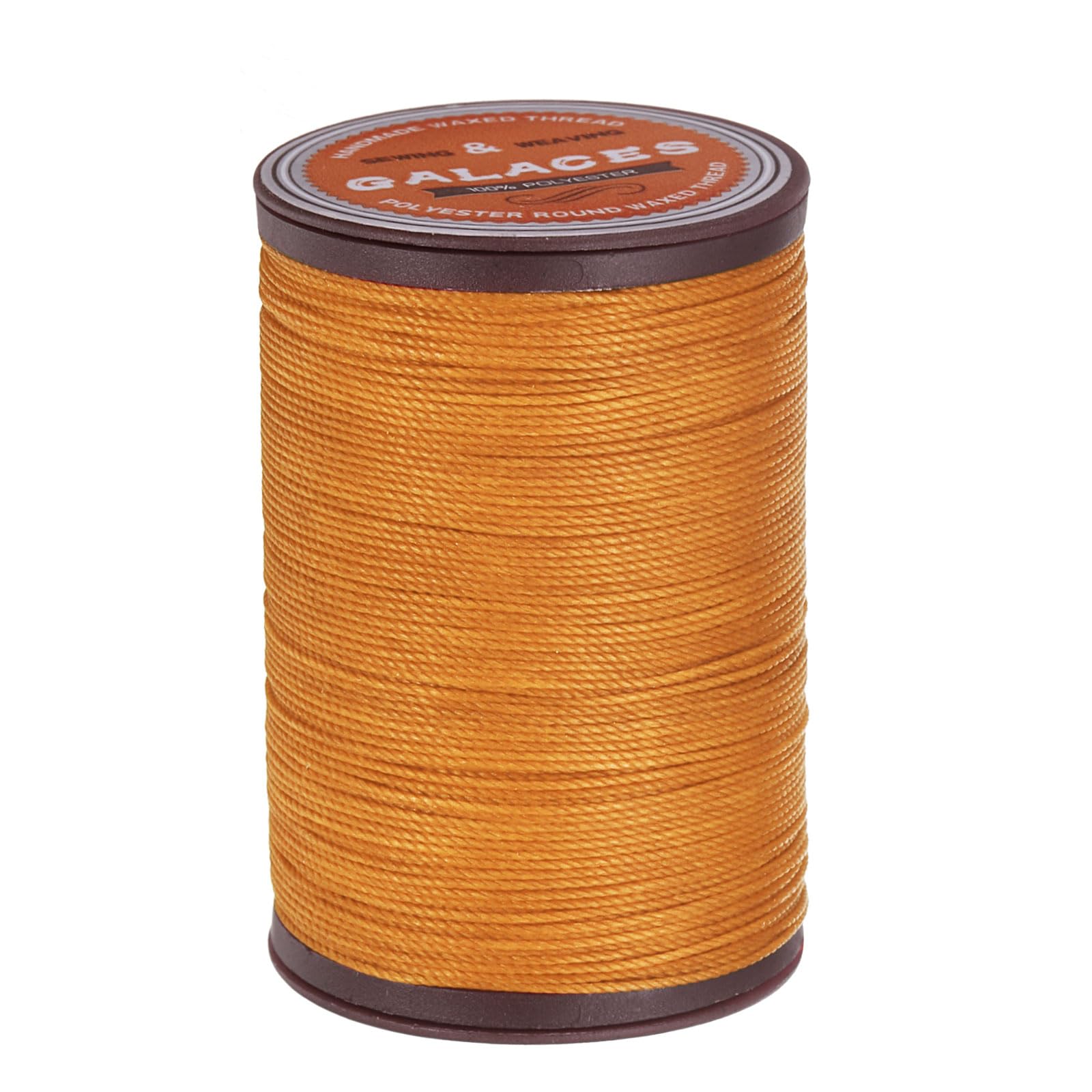 sourcing map 80m / 87 Yards Round Leather Sewing Waxed Thread Sun Orange