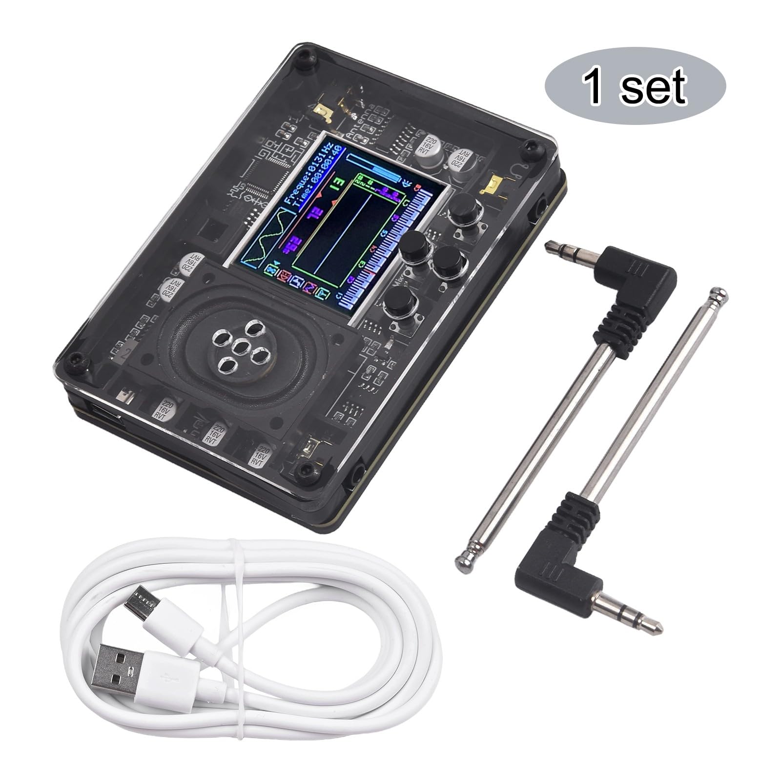 Audio Theremin, strumento musicale elettronico, sintetizzatore di tipo C con schermo OLED, oltre 70 voci, giocattolo musicale portatile per principianti