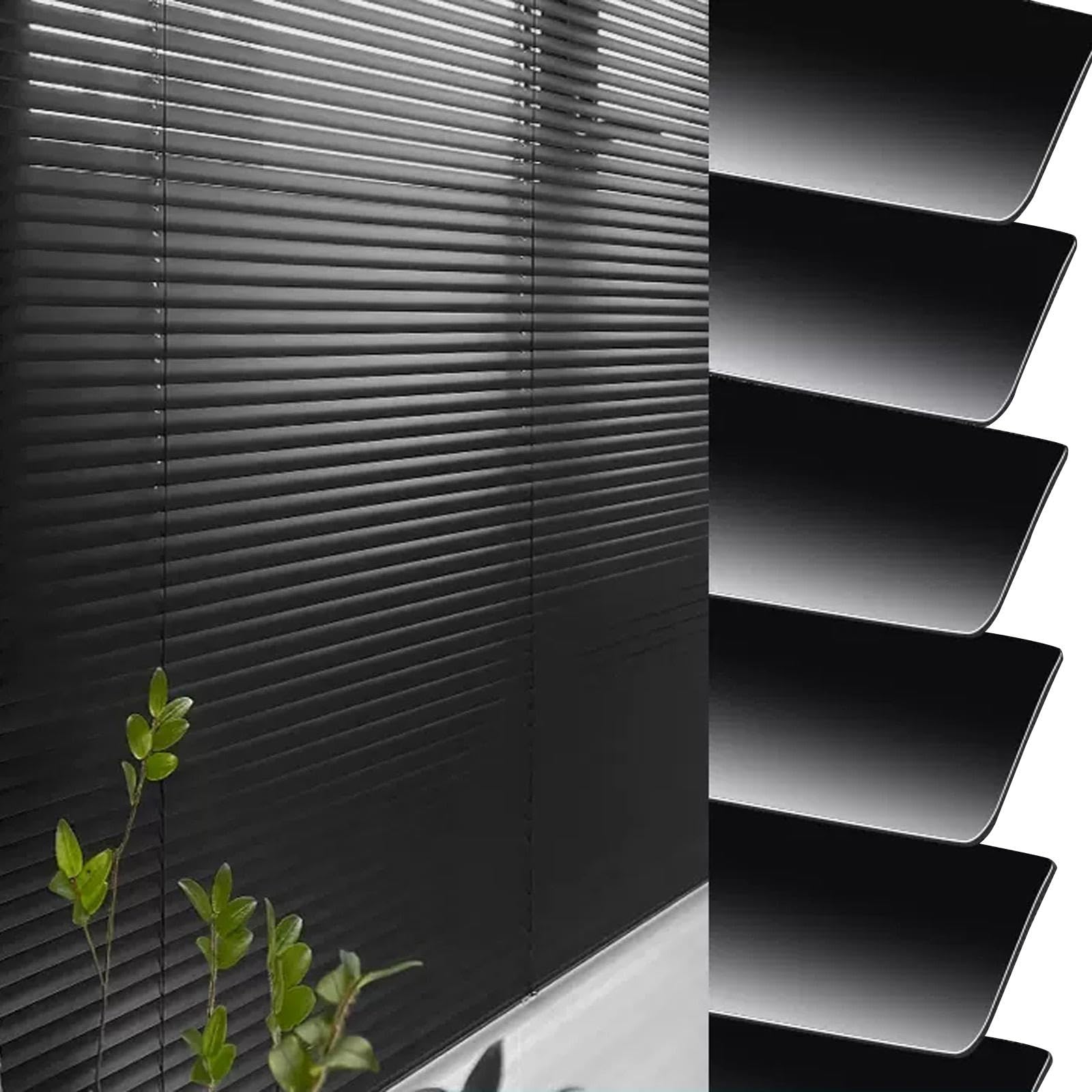 Amazon｜窓のためのアルミニウム ブラインド、黒、25 の mm の幅の金属