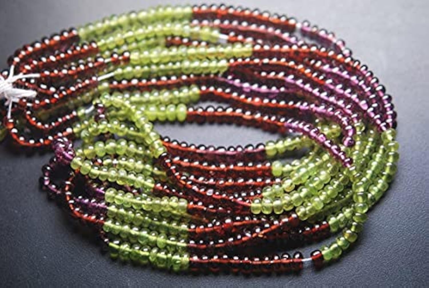 Garnet du Mozambique perle 4mm en fil, pierre naturelle pour perlage et joaillerie