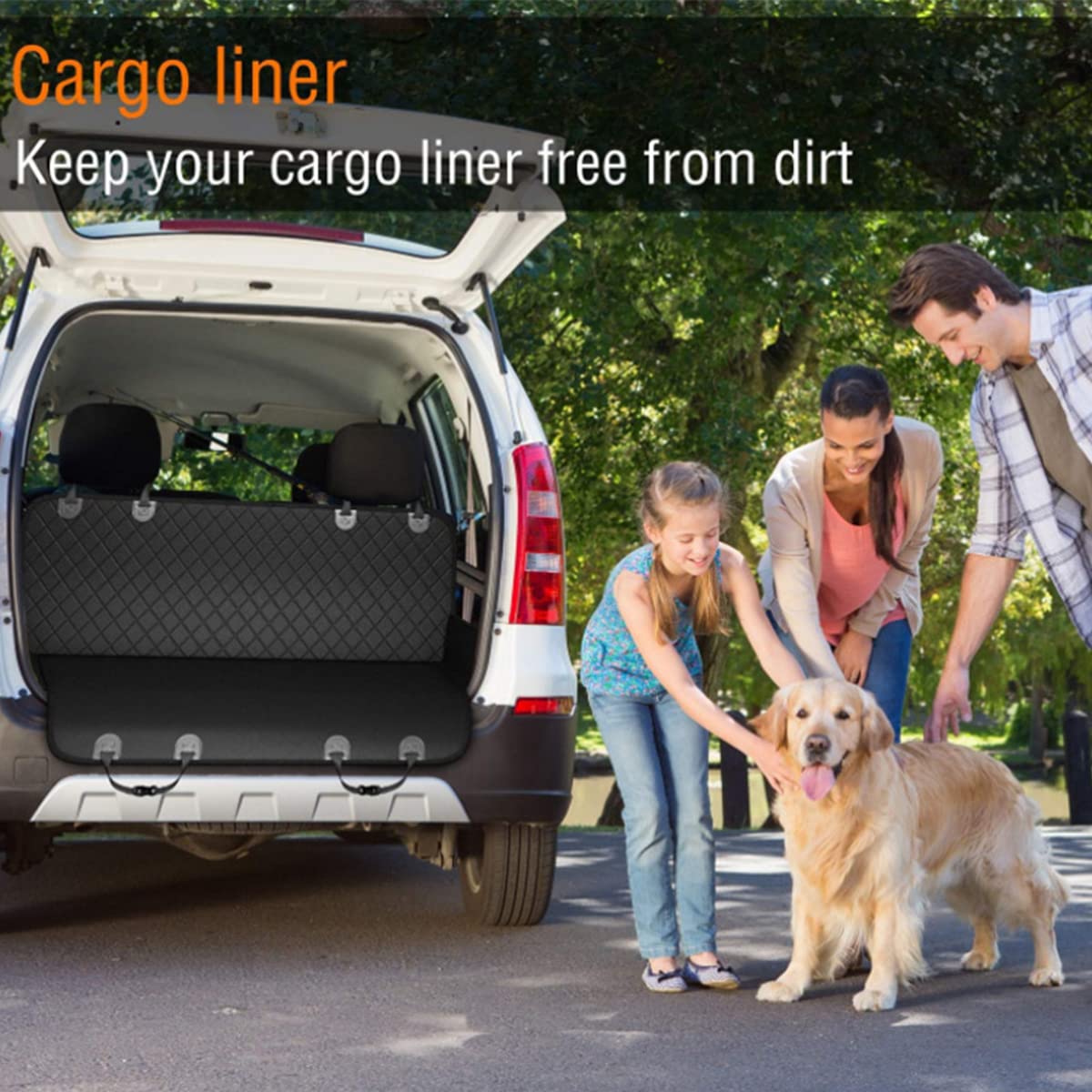 Baodan Coprisedile per Auto per Cani, Antigraffio e Impermeabile Protezione Sedile Posteriore per Auto per Cani, Amaca da Viaggio per Cani per Auto Fodera Bagagliaio per Auto, Antiscivolo e Lavabile
