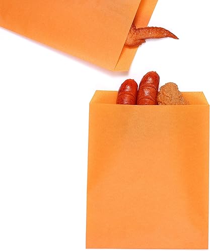 Miniatura 9 de Quotidian - Bolsas planas de papel a prueba de grasa, reciclables para recuerdos de fiesta, galletas, pastelería, alimentos, aperitivos, paquete de