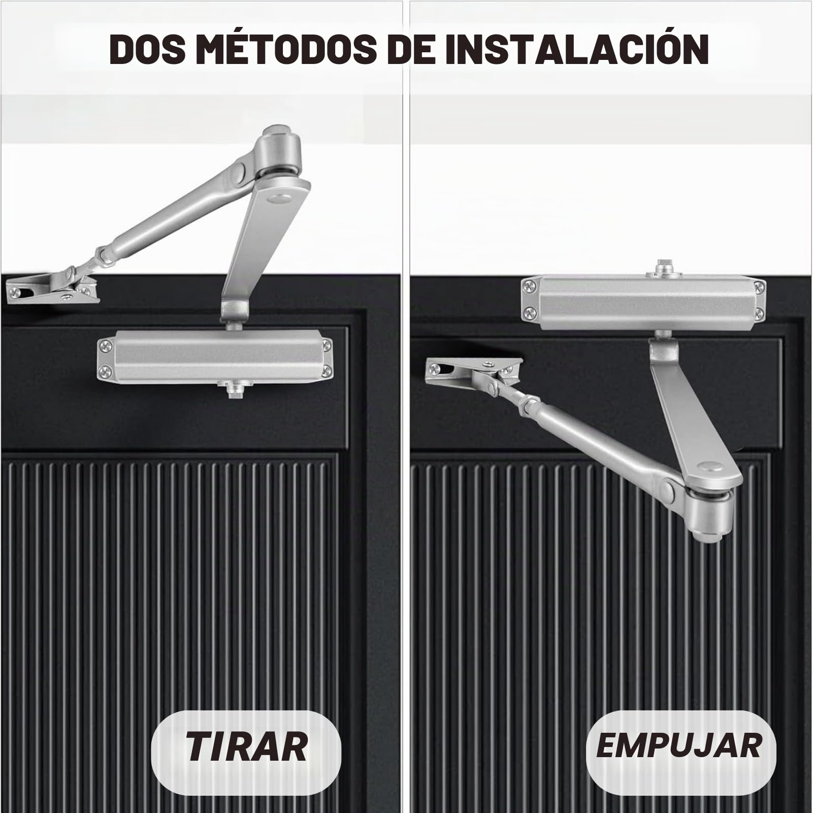 GOTOTOP Cierrapuertas Automático Hidráulico Ajustable, Puerta de Cierre Lento, Ideal para Uso Residencial y Comercial