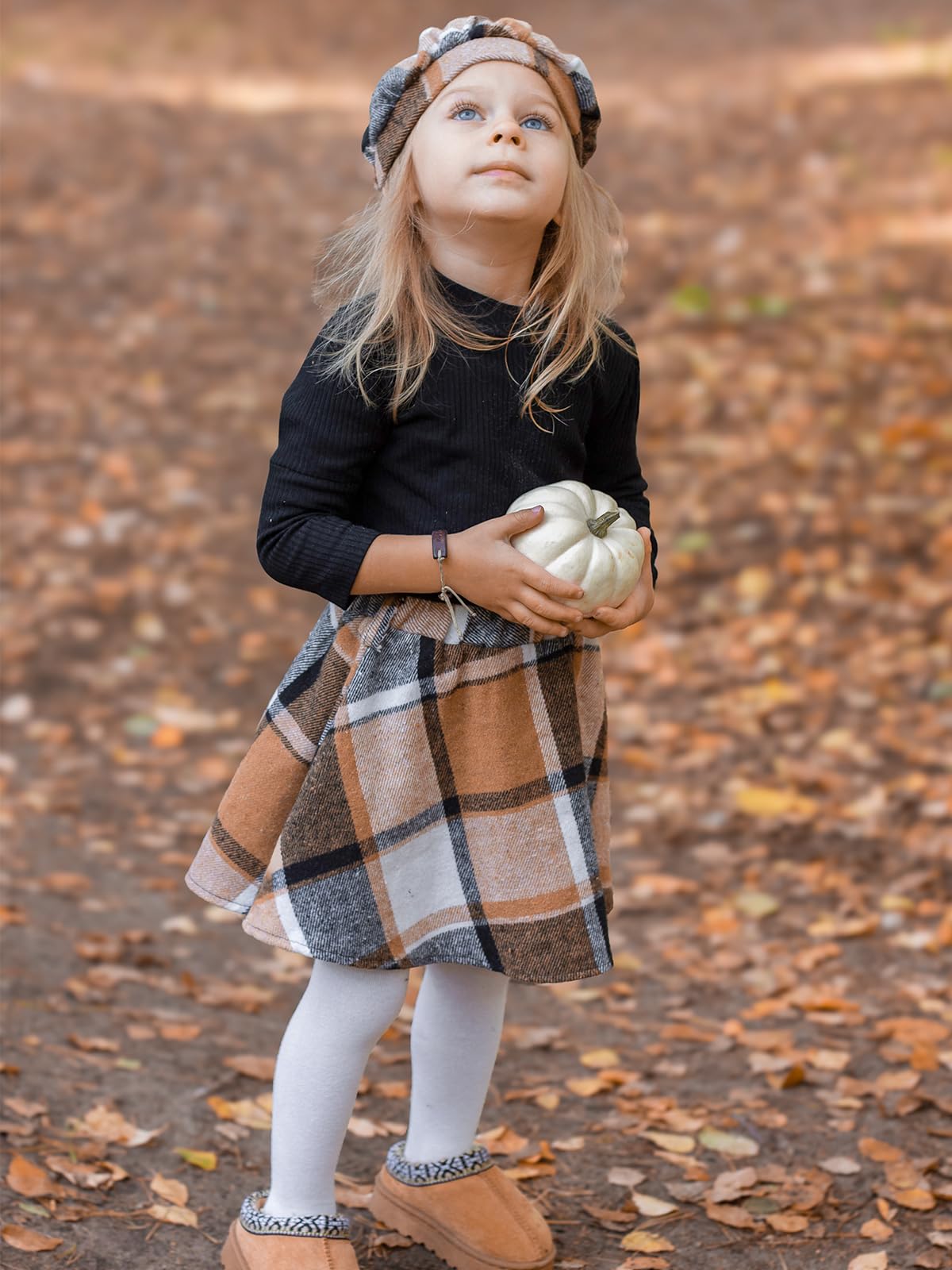 Miipat Kleinkind Mädchen Kleidung Set Mädchen Outfits Set Lange Ärmel Pullover Tops mit Mini Rock Sets Frühling Herbst Baby Bekleidungsets Mädchen Kleider