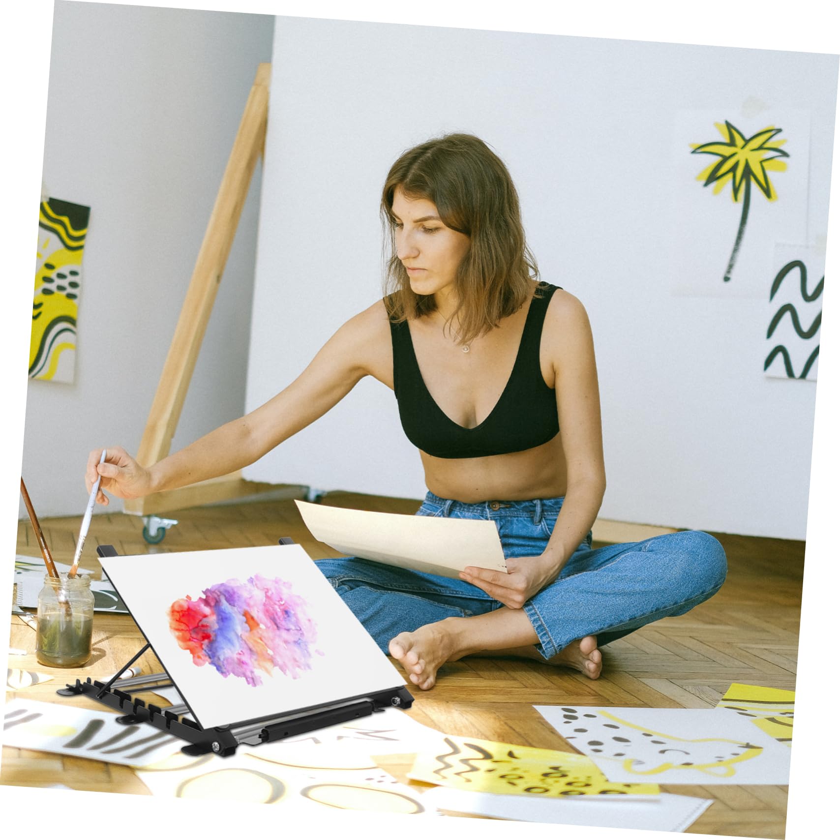 HOODANCOS Led Drawing Board Stand A4 Light Tracing Box Portable Holder for Drawing Supply