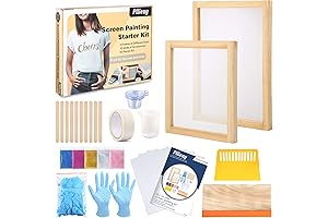 Pllieay Silk Painting Kit with 42 Pieces Screen Printing Tools