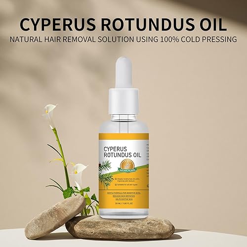 Miniatura 2 de Aceite Cyperus Rotundus - Aceite natural para el cuidado de la depilación a base de plantas, suave para pieles sensibles, hidrata profundamente,