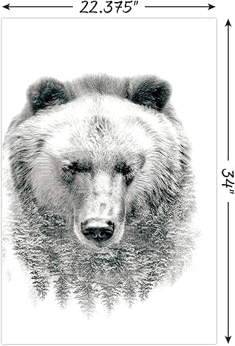 Miniatura 3 de Trends International Póster de pared de oso - árboles, 22.375 x 34 pulgadas, versión sin marco