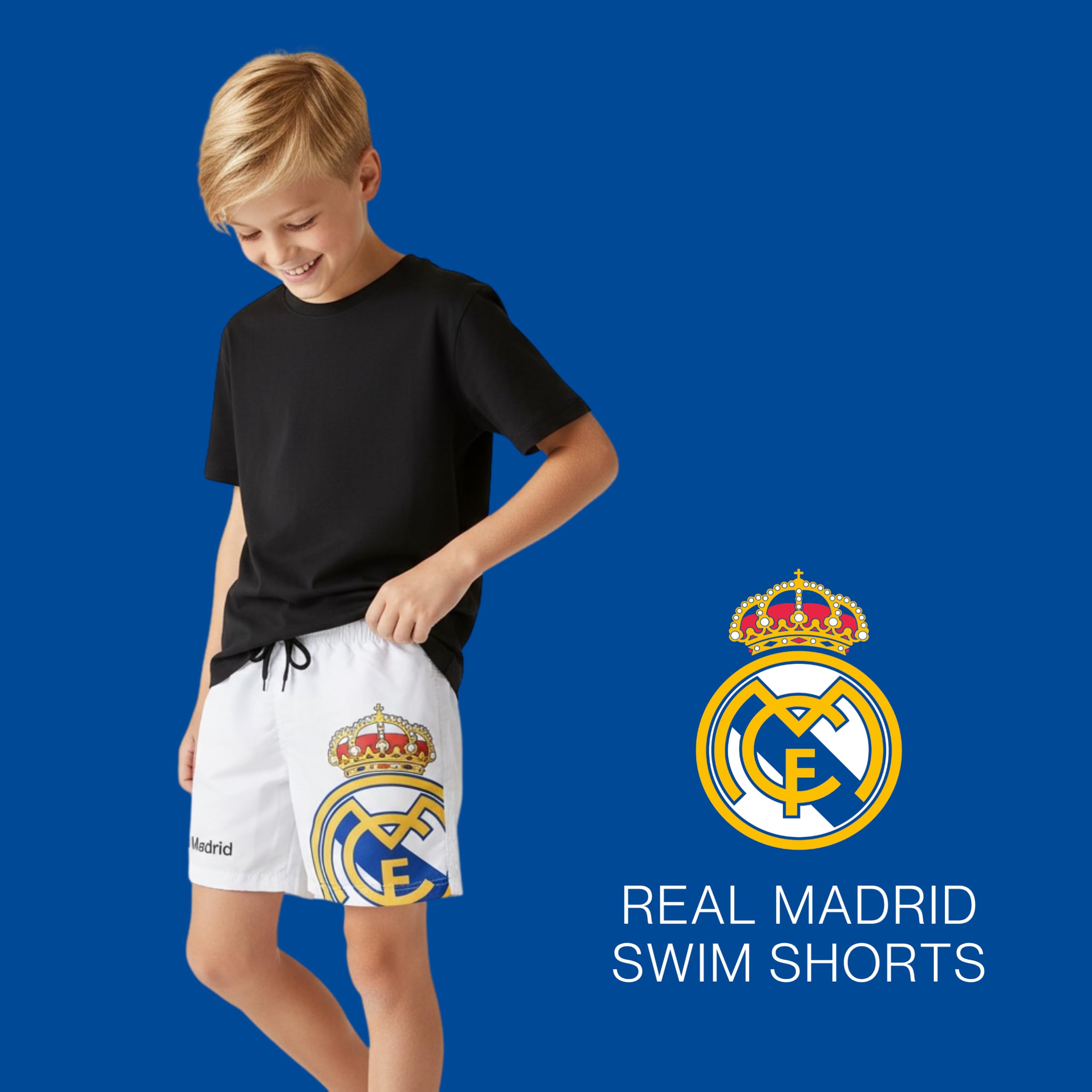 CF REAL MADRID Bañador para Niño, Shorts Baño Bermudas, Bañador de Natación Infantil, Tallas 6 a 14 Años - 2