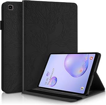 Case for Samsung Galaxy Tab A 8.0 2019 Case SM-T290 /T295 Premium PU Leather Flip Wallet Cover Folio Stand Case Shell with Pencil Holder Card Pockets for Galaxy Tab A 8.0 inch Tablet - Black