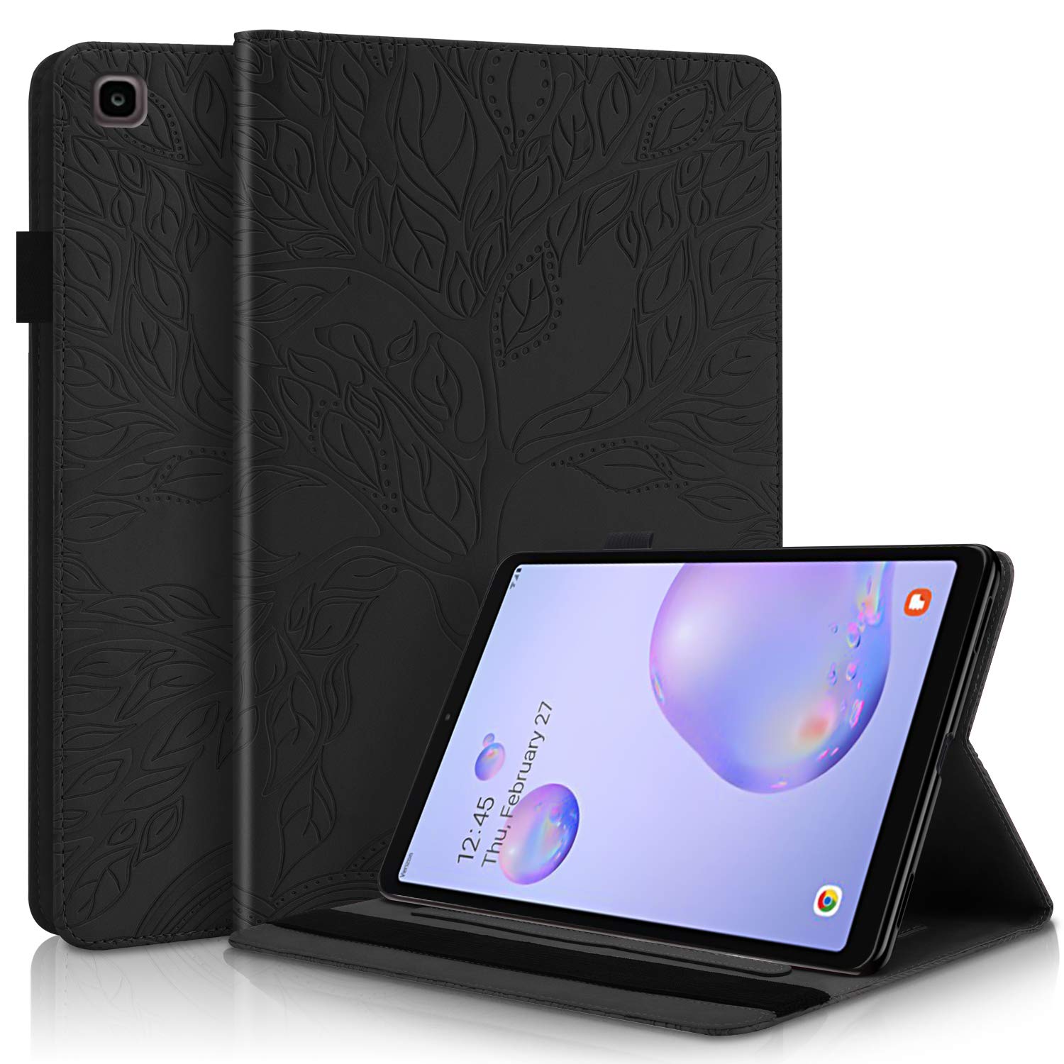 Pefcase Samsung Galaxy Tab A 8.0 2019 ケース SM-T290 /T295 プレミアム PU レザー フリップ ウォレット カバー フォリオ スタンド ケース シェル ペンシルホルダー カード ポケット Galaxy Tab A 8.0インチタブレット用 -