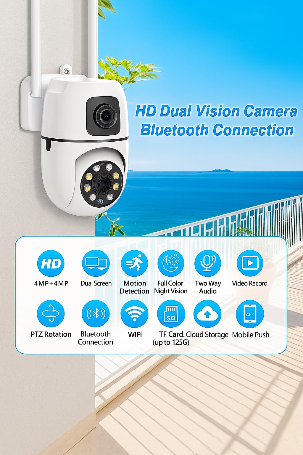 Fire Turtle Mini Fox Security Camera - Dual Lens WiFi -6
