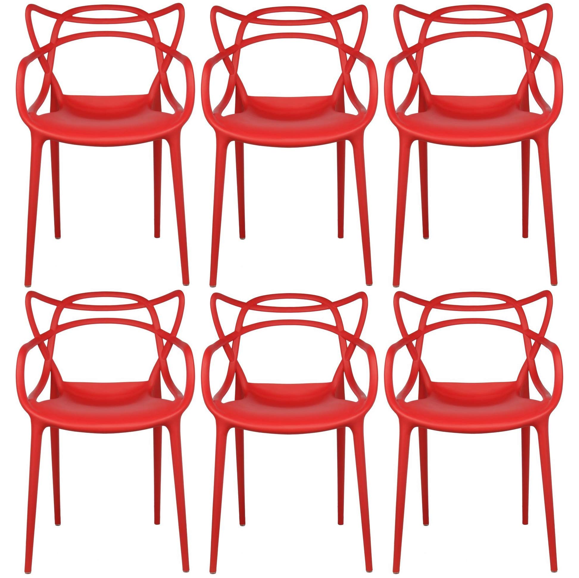 2xhome Modern Dining Chair | Stackable Indoor or Outdoor Entangled Side Chair | Weather Resistant Plastic for Kitchen, Patio, Restaurant, Yard, Porch,