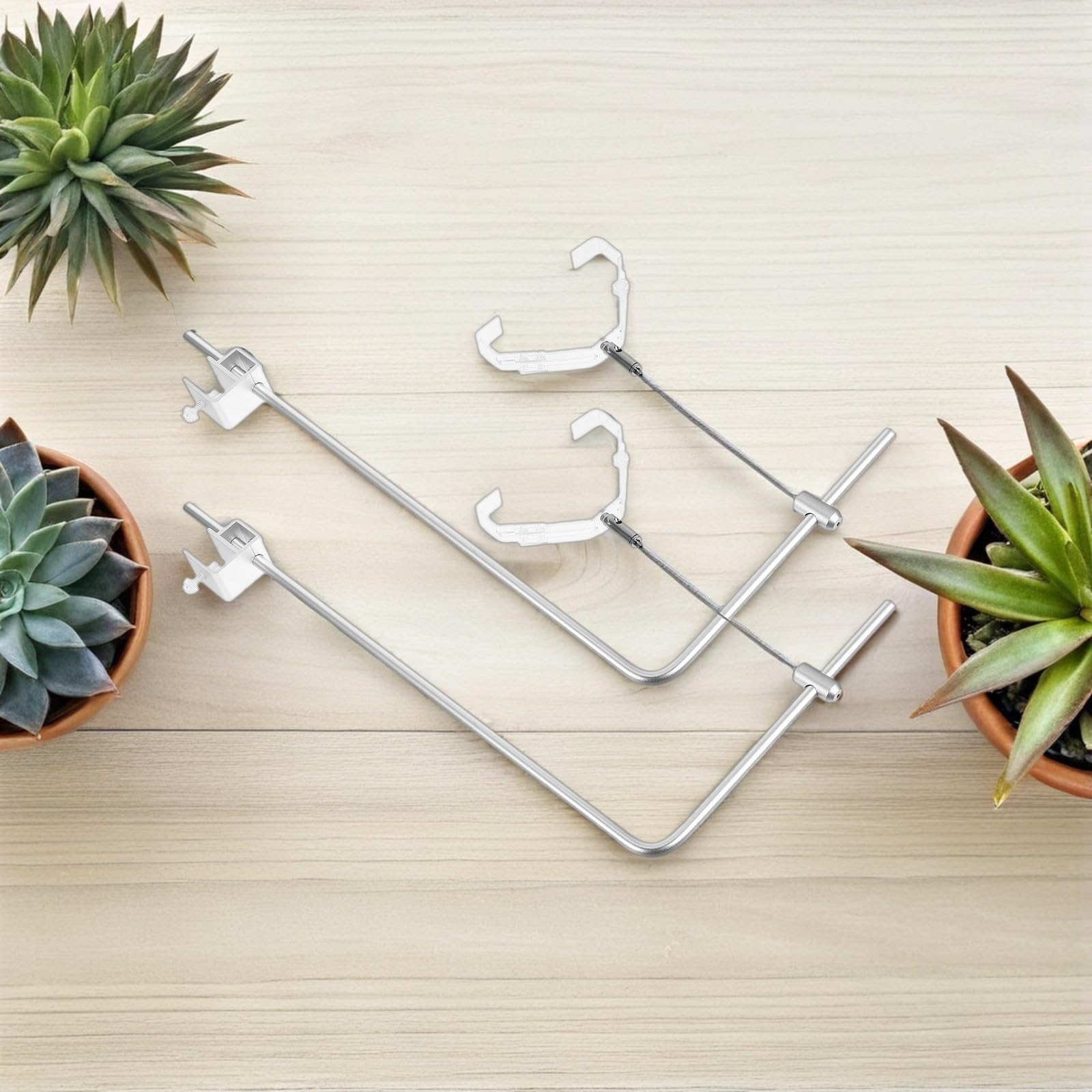 4 Stück Aquarium Lampenständer Verstellbar aus Aluminiumlegierung