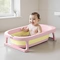 Cockatoo-Kids DripDrop Foldable Baby Bath Tub with Thermistor, Pillow & Soap Box – Portable Newborn to 6 Years Tub, Non-
