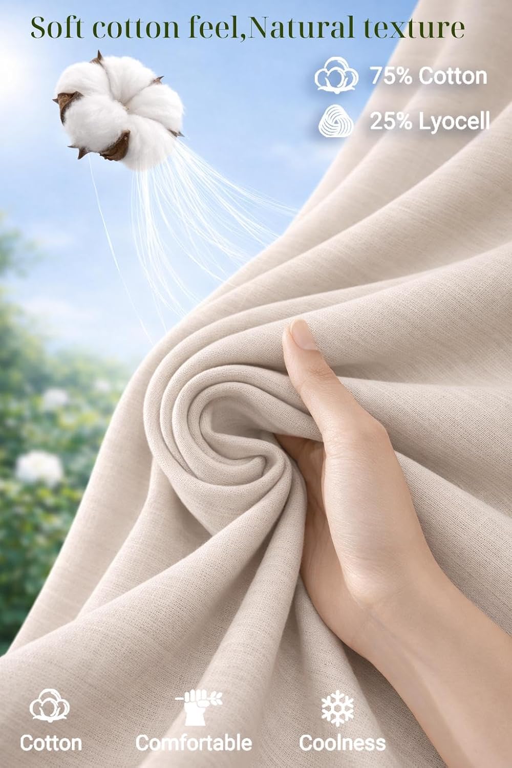 COOFANDY Men's Button Down Short Sleeve Shirt Casual Cotton Summer Beach Wedding Linen Shirts with Pocket - Image 6