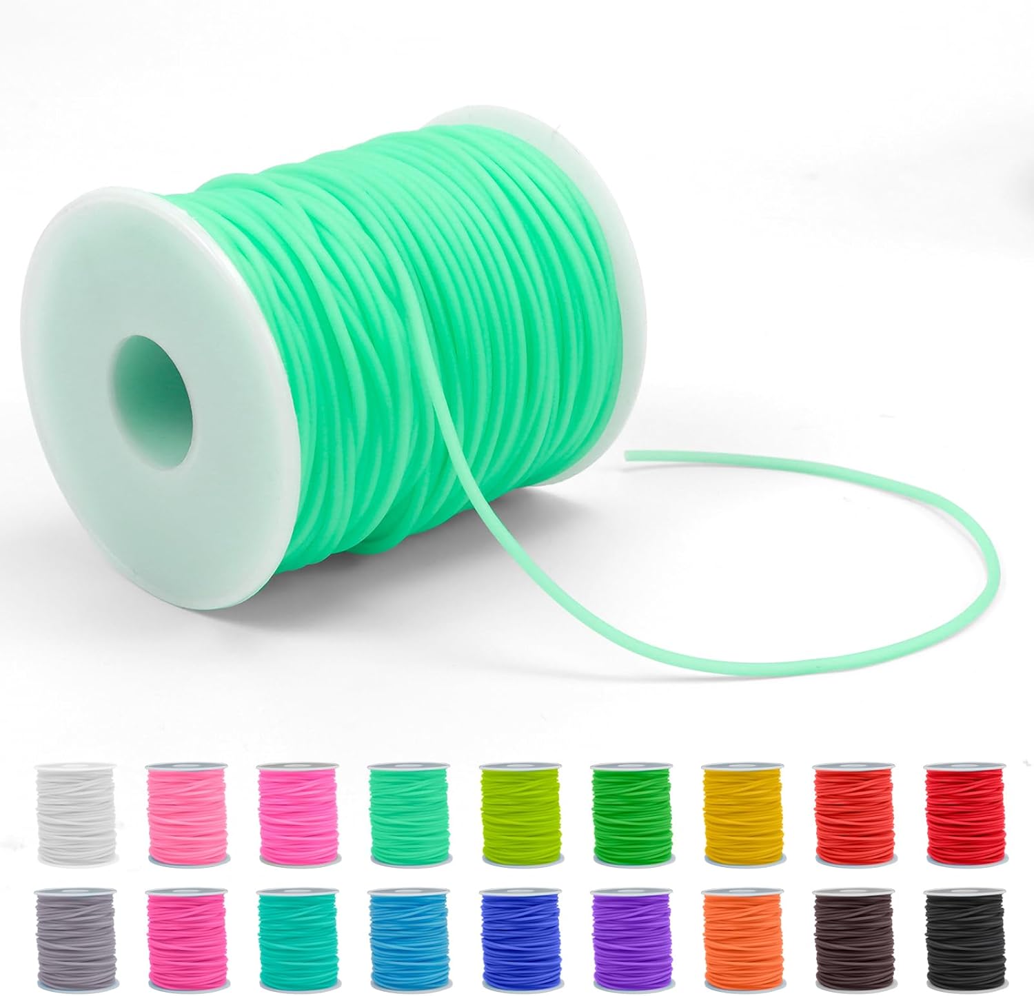 Amazon.com: JeogYong Rubber Tubing 2mm 55 Yards Hollow Pipe Knitting ...