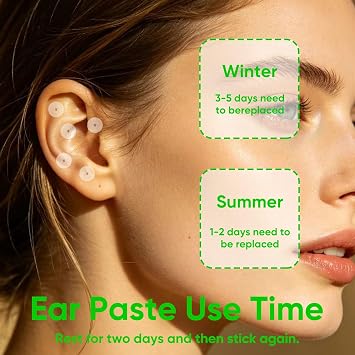 200PCS Ear Seeds Acupuncture – Silver Ear Seeds Stickers for Anxiety Stress Relief – Disposable ACU Ear Seed Patches for Relaxation and Daily Care