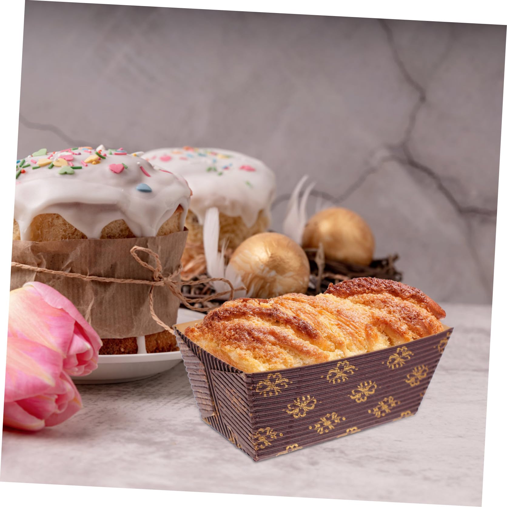 Capacillos para Muffins Rectangulares de Papel 50 Piezas | Desechables, Apilables y Ligeros, para Shop y Weekend, Formato Práctico para Hornear