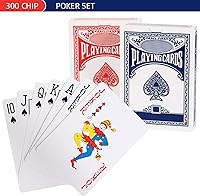 Vista 4 de LUOBAO Juego de fichas de póquer para Texas Holdem, blackjack, torneos con estuche de aluminio, 2 barajas de cartas, distribuidor, ciego pequeño
