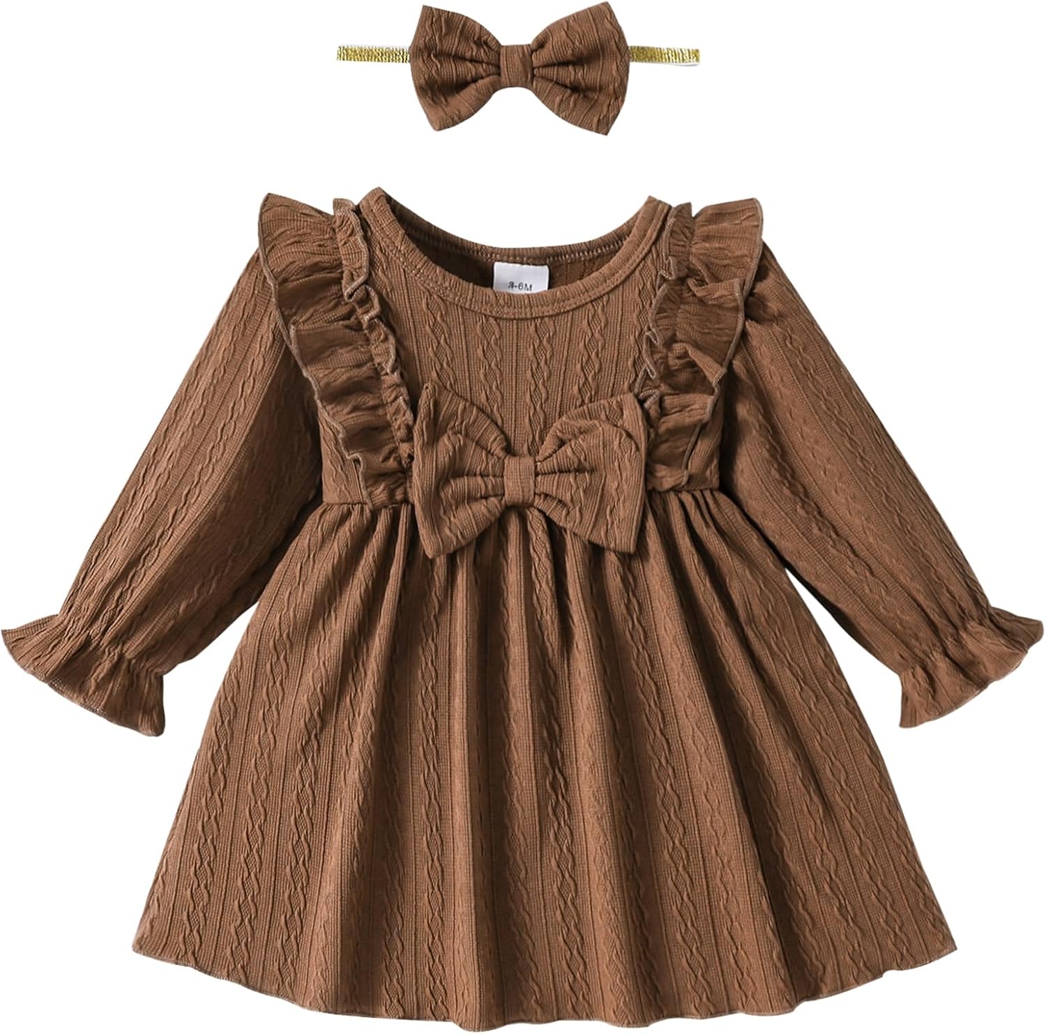 Mioglrie Baby Girl Dress Toddler Girls' Dresses 3 6 9 12 18 24 Months 2t 3t Girls Clothes Fall Winter Outfits