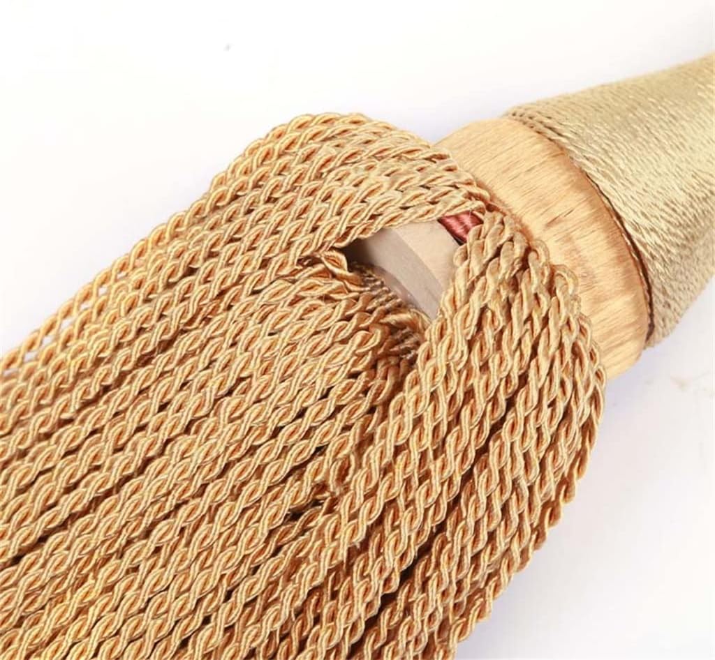 FMURY Rope Home Decor Fringe Curtain Tie Fringe Tie for Handmade Curtain Buckle Cord(Black)