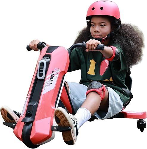 Carrito de deriva, Go Kart eléctrico de 12 V para niños de 6 a 12 años, giro de 360 con música, Bluetooth, 3 asientos ajustables, antivuelco, máximo