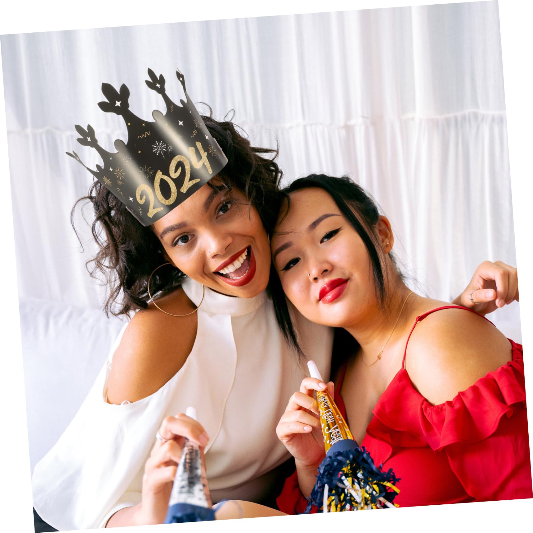 ibasenice Neujahrsmützen Für Erwachsene Silvesterhüte Partyhüte Für Kinder Fotokabinen-requisiten Für Das Neue Jahr Silvester-party-requisite Partyzubehör Für Erwachsene Kappen Papier