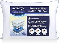 Mediflow Travesseiro Elite Fiberfill à base d'água 1066 – o primeiro travesseiro de água do mundo, clinicamente comprovado que reduz a dor no pescoço e melhora o sono.