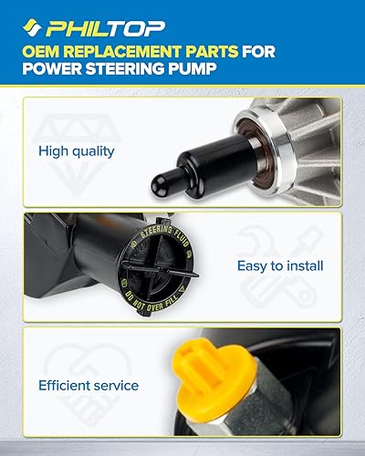 Miniatura 5 de PHILTOP Bomba de dirección asistida 20-7272 OE de repuesto para F350 1990-1996, F250 HD 1997-1997, F150 1990-1996, Bronco 1990-1996, F250 1990-1997,