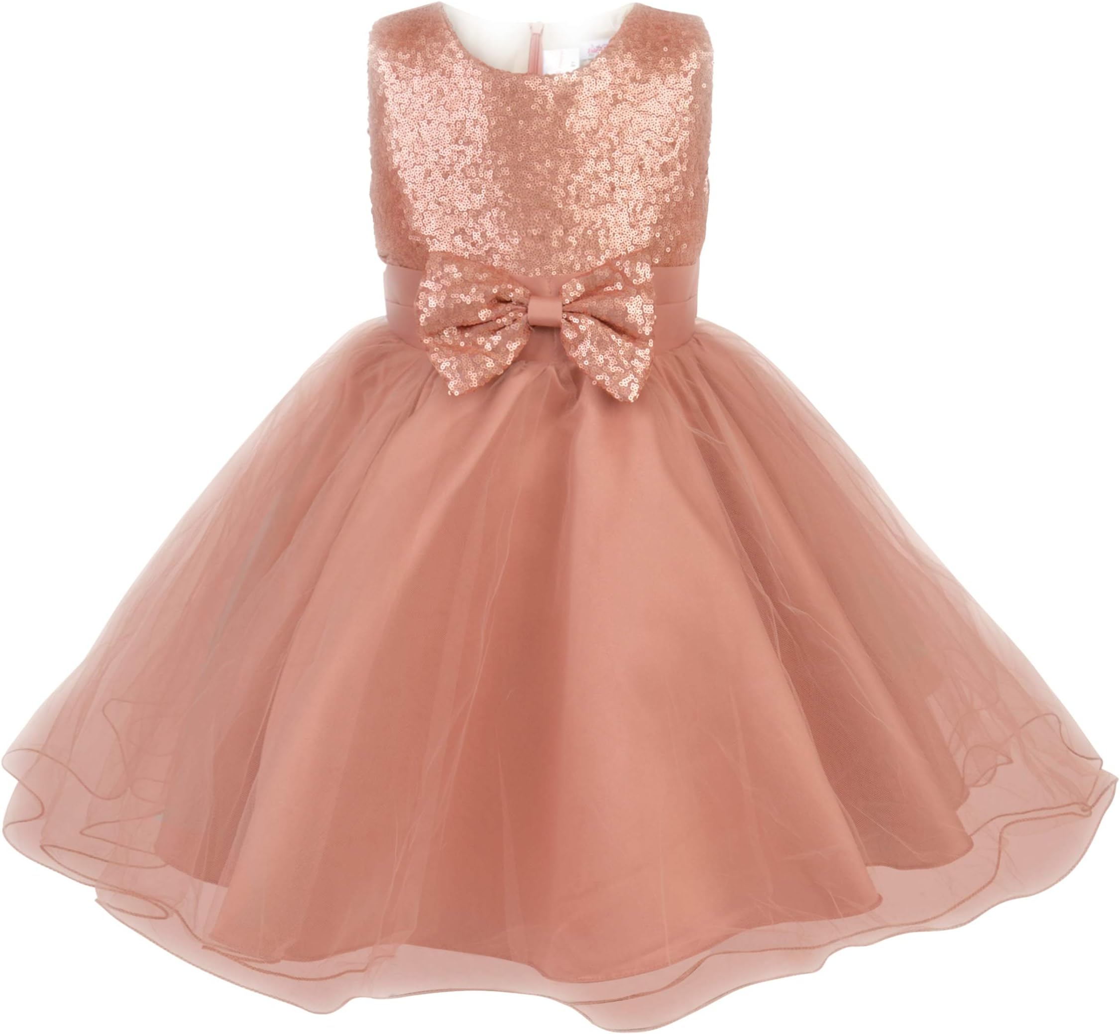 Fairy Princess Rose Gold Gigi Flower Girl Dress (6 Years)