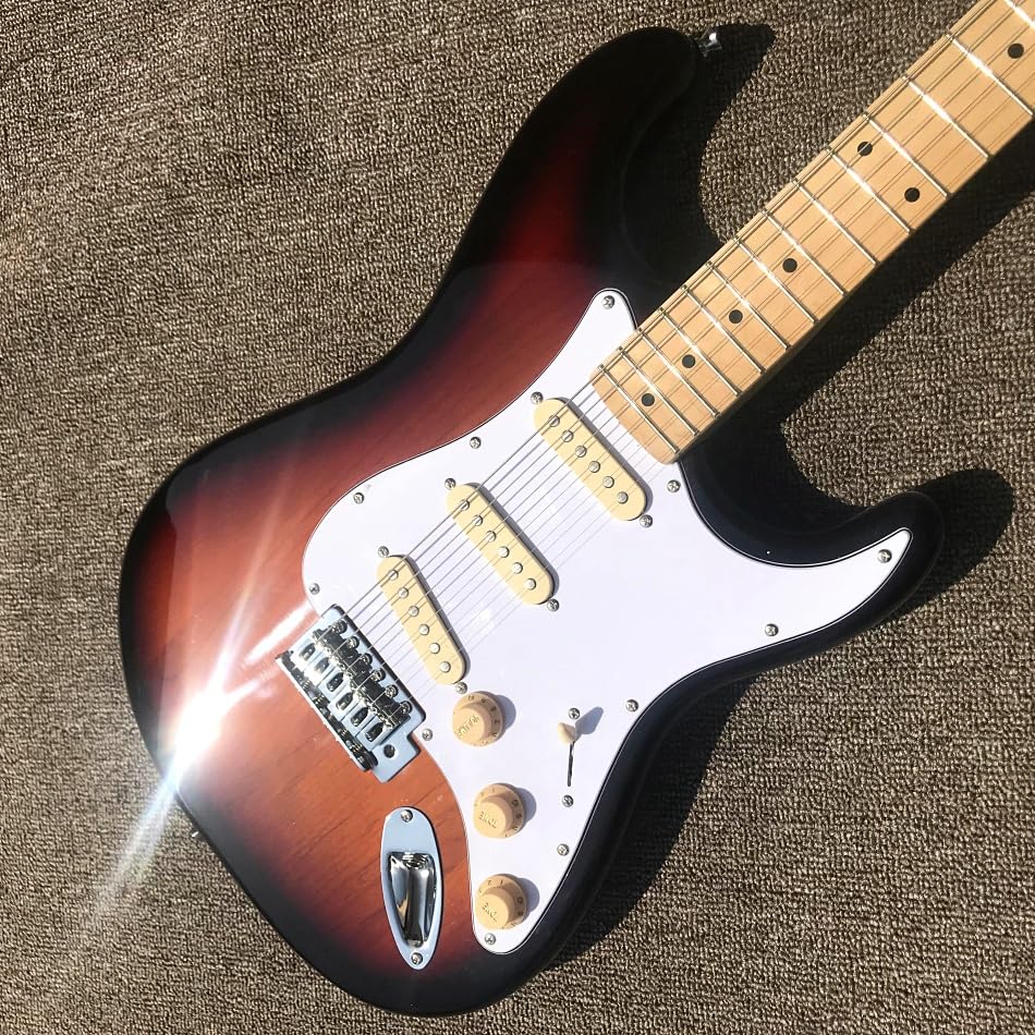 Chitarra elettrica con tastiera smerlata in colore tramonto capotasto in ottone - Guitarra Electrica professionale e personalizzata
