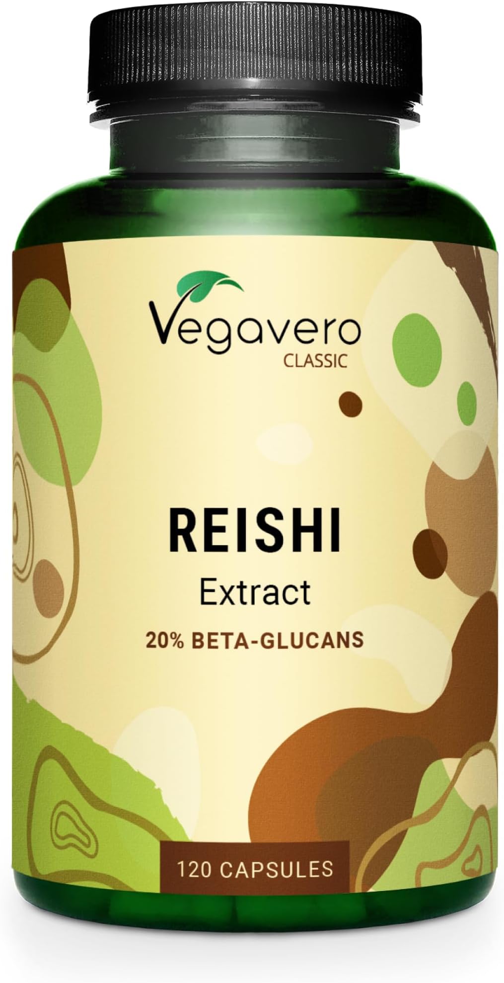 Vegavero Reishi Mushroom Extract | 13,000 mg (10:1) Ganoderma Lucidum | 120 Capsules | 40% Polysaccharides & 20% Beta Glucans | NO Additives | Vegan
