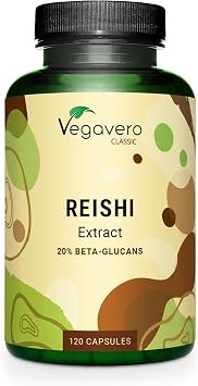 Vegavero Reishi Mushroom Extract | 13,000 mg (10:1) Ganoderma Lucidum | 120 Capsules | 40% Polysaccharides & 20% Beta Glucans | NO Additives | Vegan