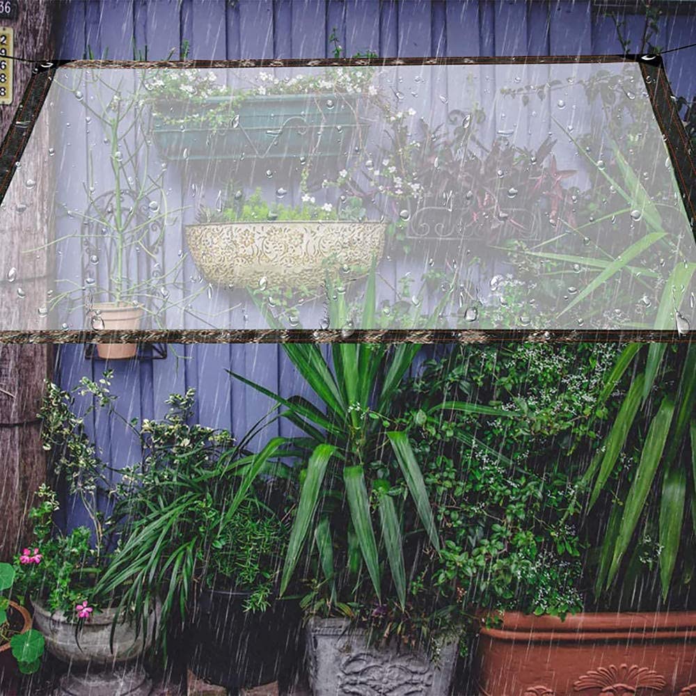 Tarpauline en Tissu Industriel, Clear Tarpaulin, Couverture de qualité bâche pour Le Camping en Plein air, Répulsif et UV stabilisé-3 * 4M