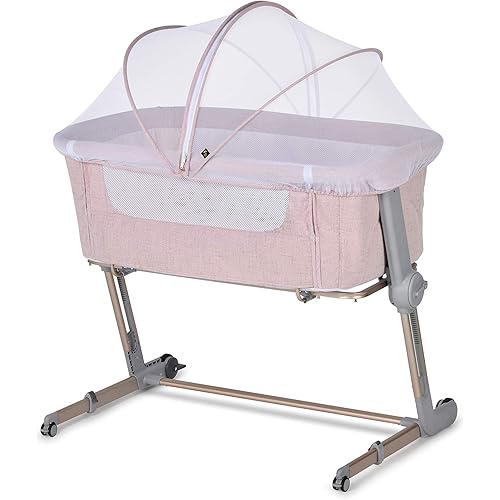 Unilove Hug Me Plus 3-in-1 Bedside Sleeper & Portable Bassinet for Newborn, Plum Pink