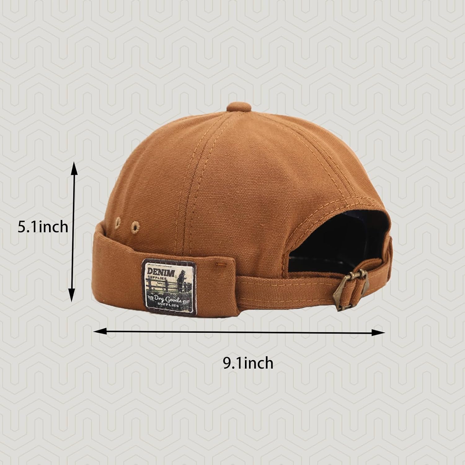 Mens Docker Cap Brimless Skullcap Sailor Cap Rolled Cuff Retro Beanie Hat - Image 2