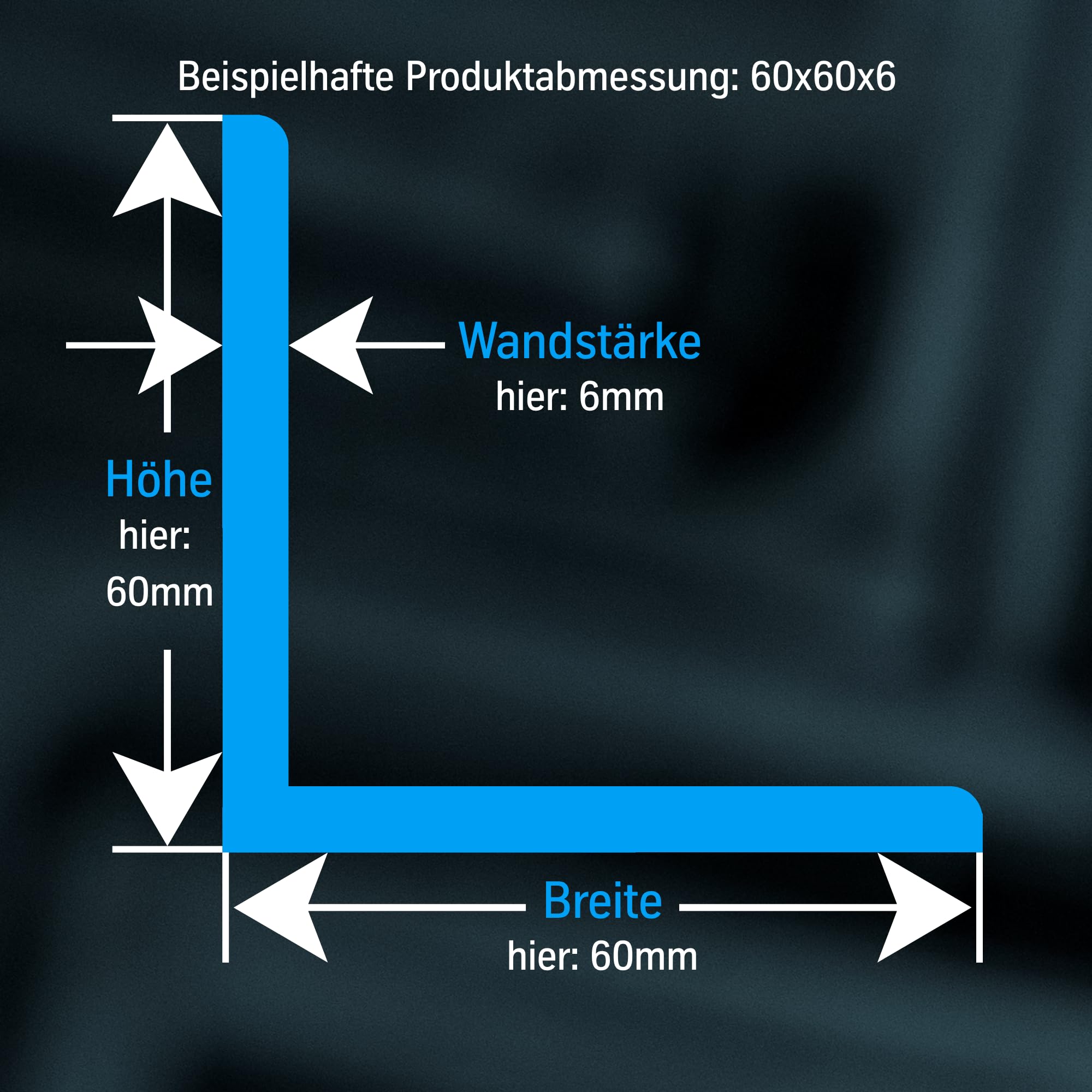 thyssenkrupp Edelstahlprofil 50x5mm, 2000mm – Winkel V2A 1.4301 – Edelstahl Winkelprofil für Konstruktion & Montage – L-Profil Edelstahl