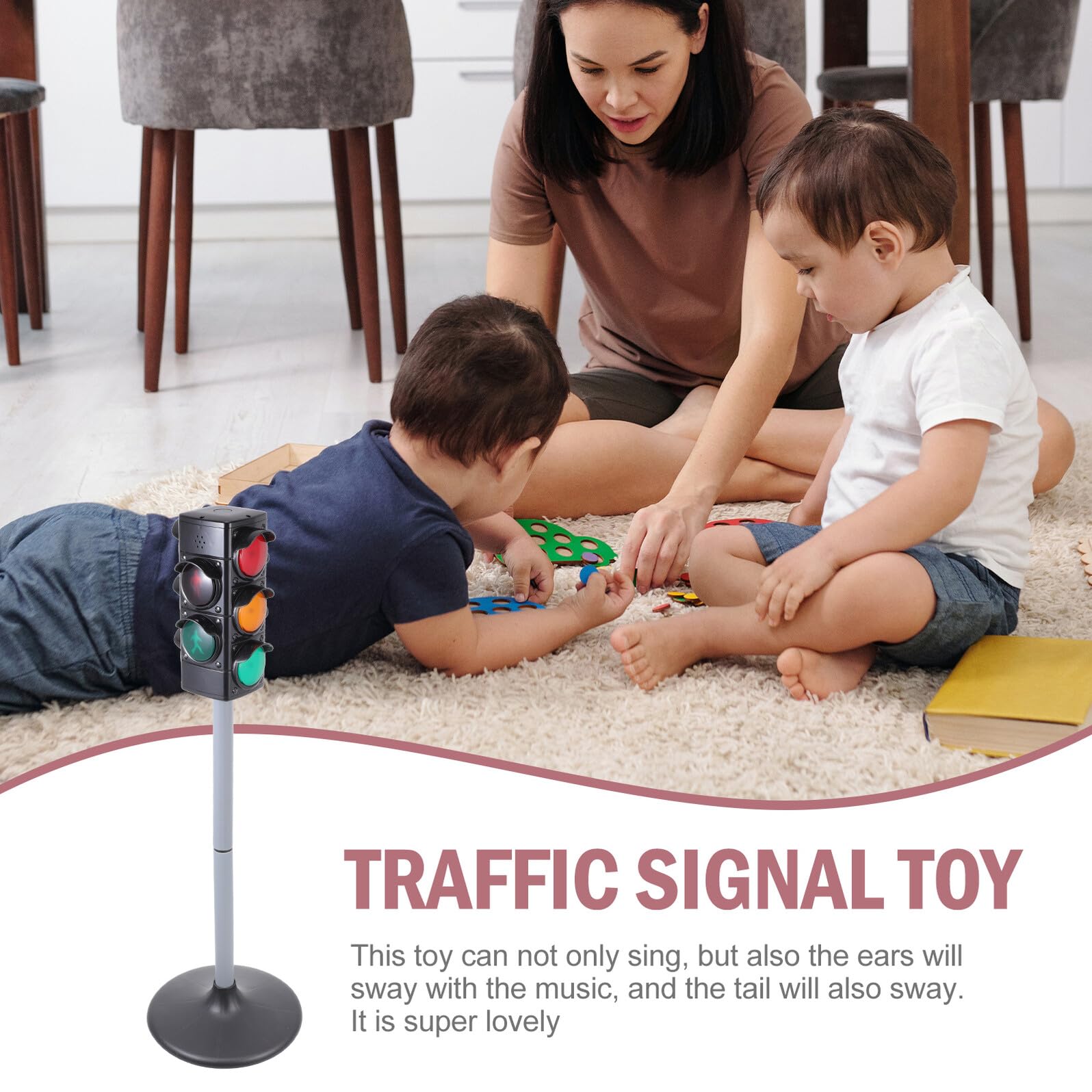 Juguete de Semáforo para Niños Negro Abs Sonido y Luz