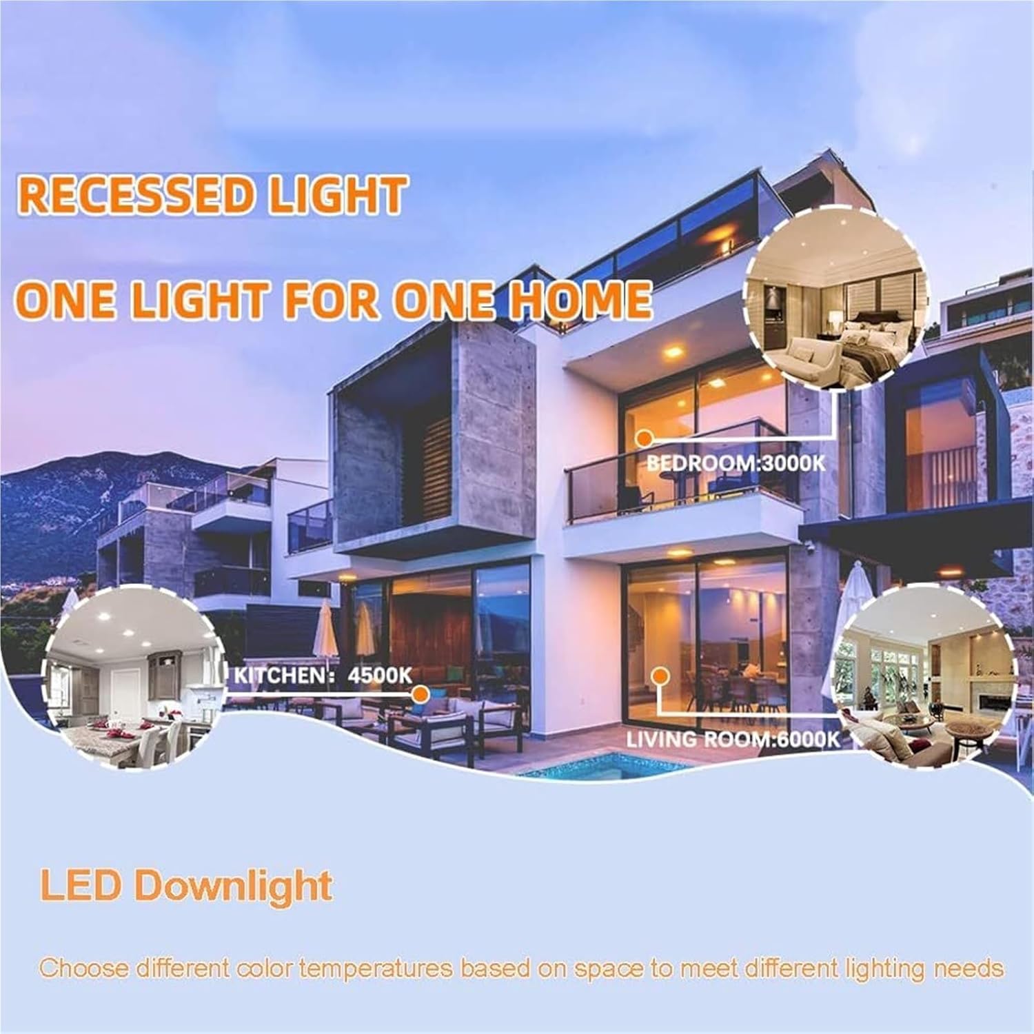 16 Pcs Recessed Downlight Baffle Trim, 5W/7W/10W Anti-Glare COB Spotlight for Hallway, Living Room, Bedroom Lighting, Eyeball Retrofit Spotlight, Beam Angle: 20°(B-7w,White Light) (B10w Neutral Light