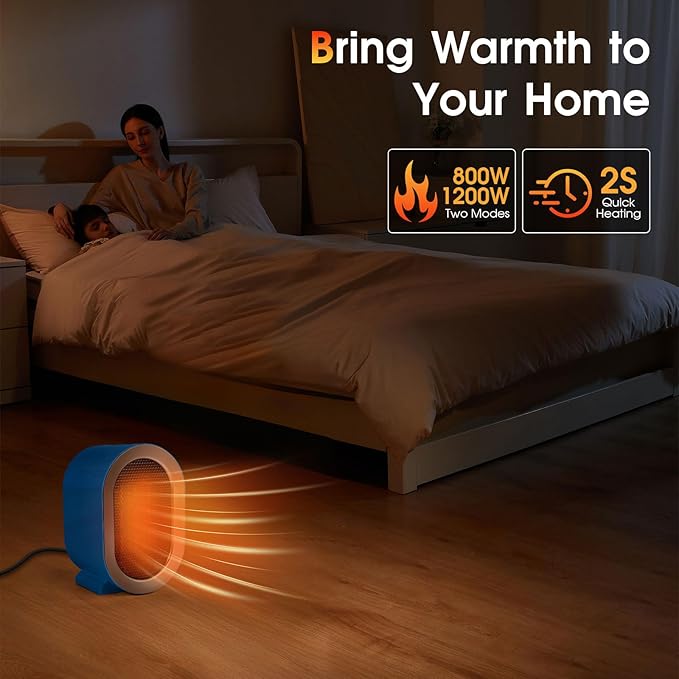 Calefactor Eléctrico Portátil Cerámico PTC 1200W 110V miniatura 4