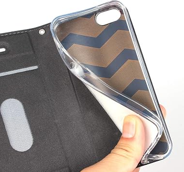 Eastwave iPhone 5 / 5S / SE 2016 Case Folio Apple se 2016 Case iphonese 2016 Folio iPhone 5S Case PU Leather Card Storage Horizontal Stand Function Shock Absorbing Ultra Thin Belt Included - Black
